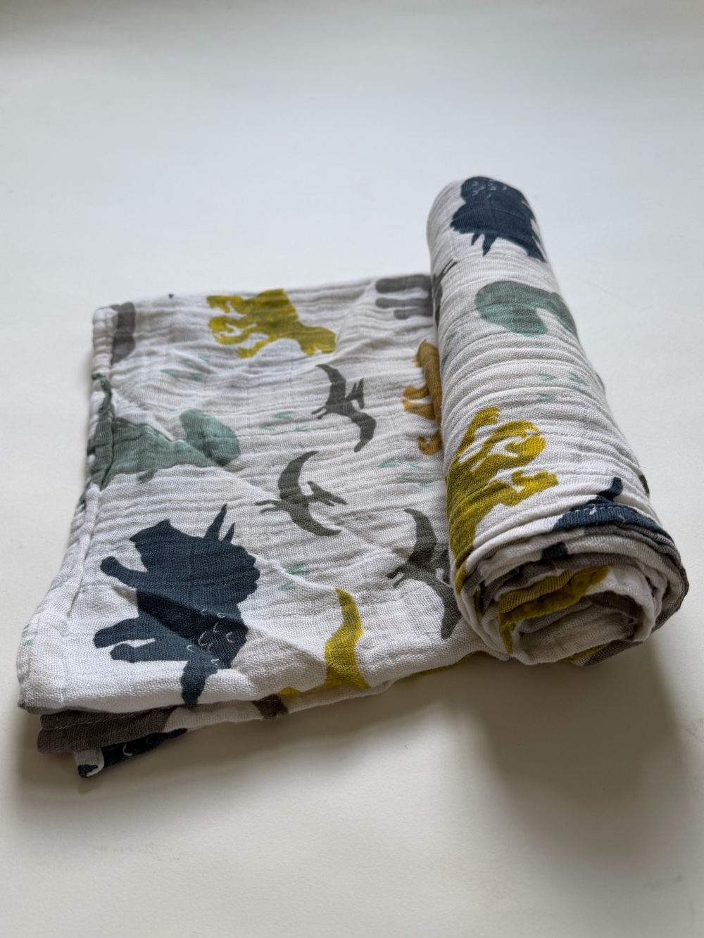 Little Unicorn Cotton Swaddle Baby Muslin Blanket Dino Friends Dinosaur